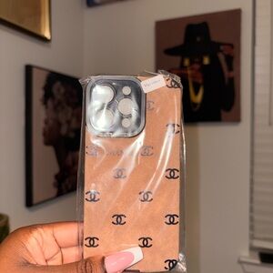 Chanel Brown Phone Case for 14 Pro Max